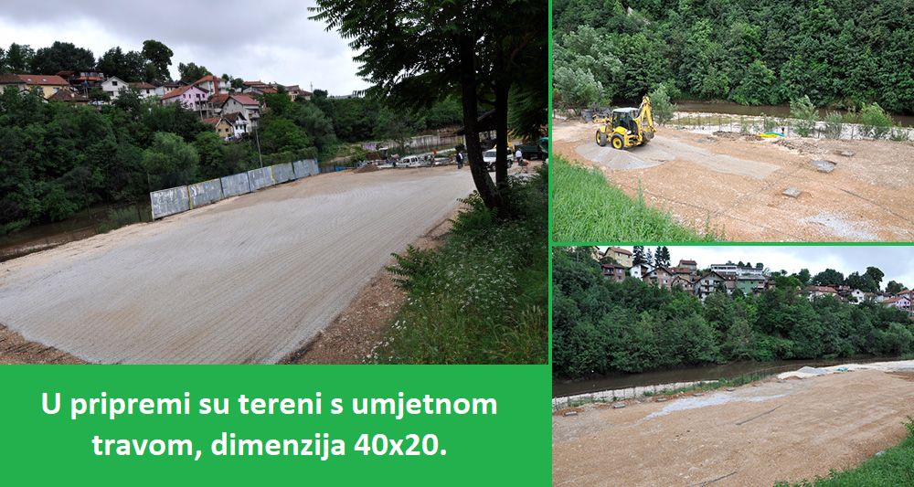 Izgradnja sportskih terena na Bentbaši (Sarajevo, 25. juli 2013)